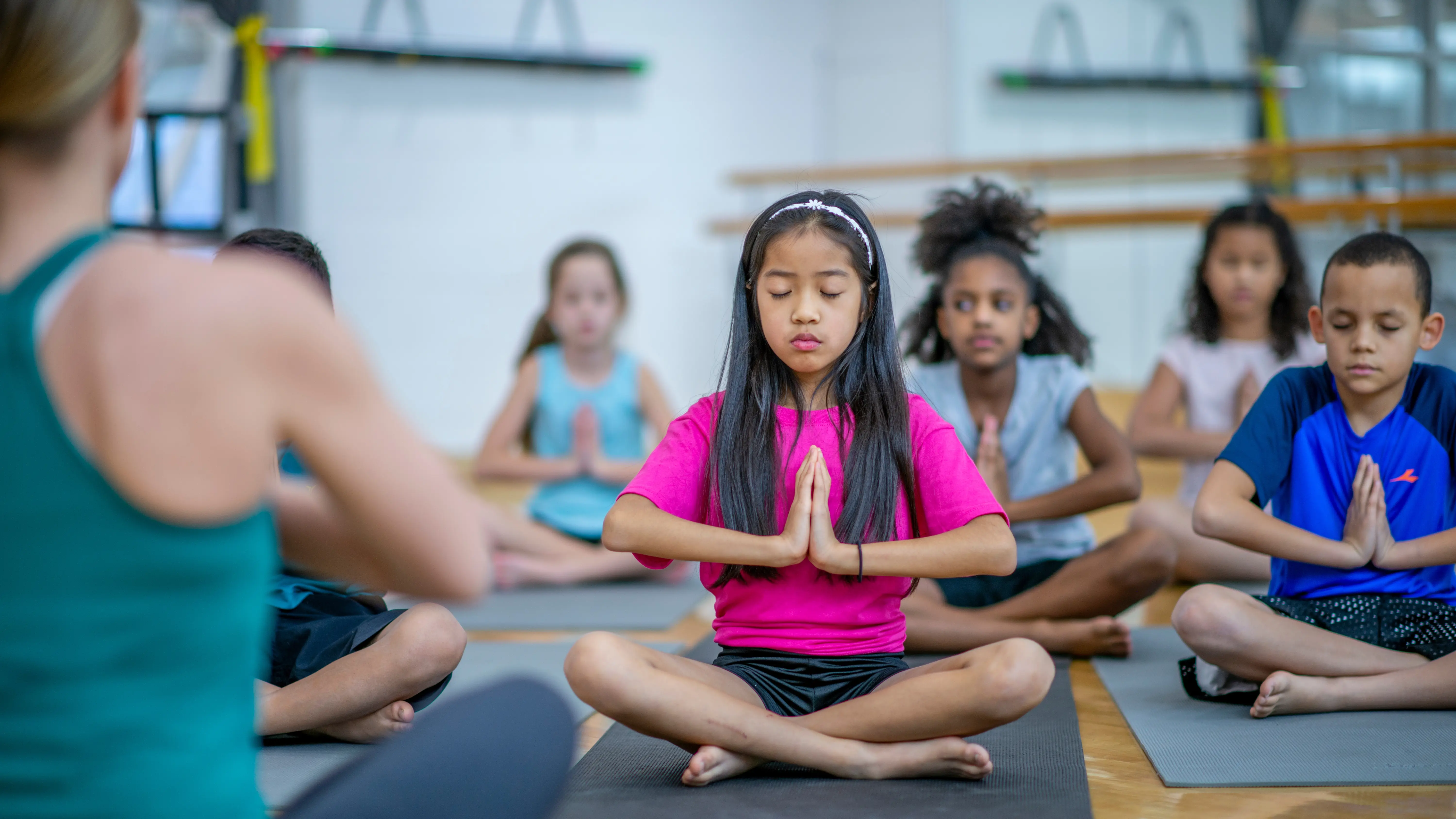 yoga image for teacher and kid